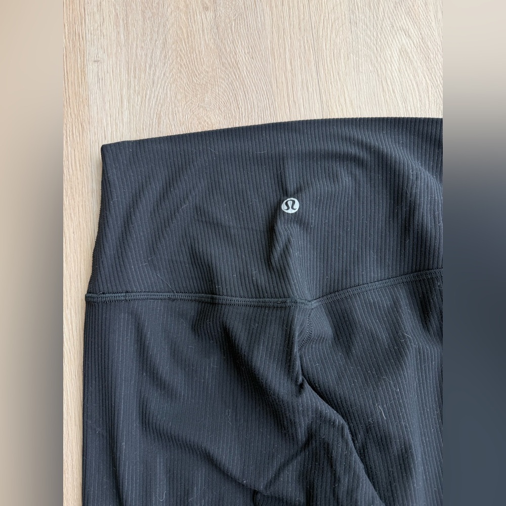 Lululemon Align Ribbed Black Leggings 28” - Picture 3 of 6